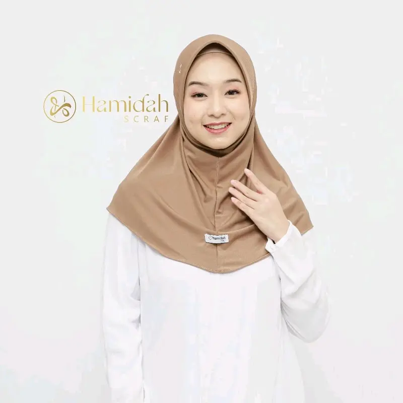 Hijab bergo hamidah size S pad besar pad tebal Bergo sport hamidah Kerudung 1