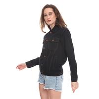 Gambar Jaket Denim Wanita Kerah Basic Casual Fit Hitam 292003 Slim - S dari 2nd RED ID Kab. Bandung Barat 2 Tokopedia