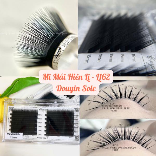 Mi mái hiên Li - L162 Douyin Trung Hoa Sole 3 Độ Dài, dày 0.07 siêu đen mềm đủ size lẻ và mix size dụng cụ nối mi