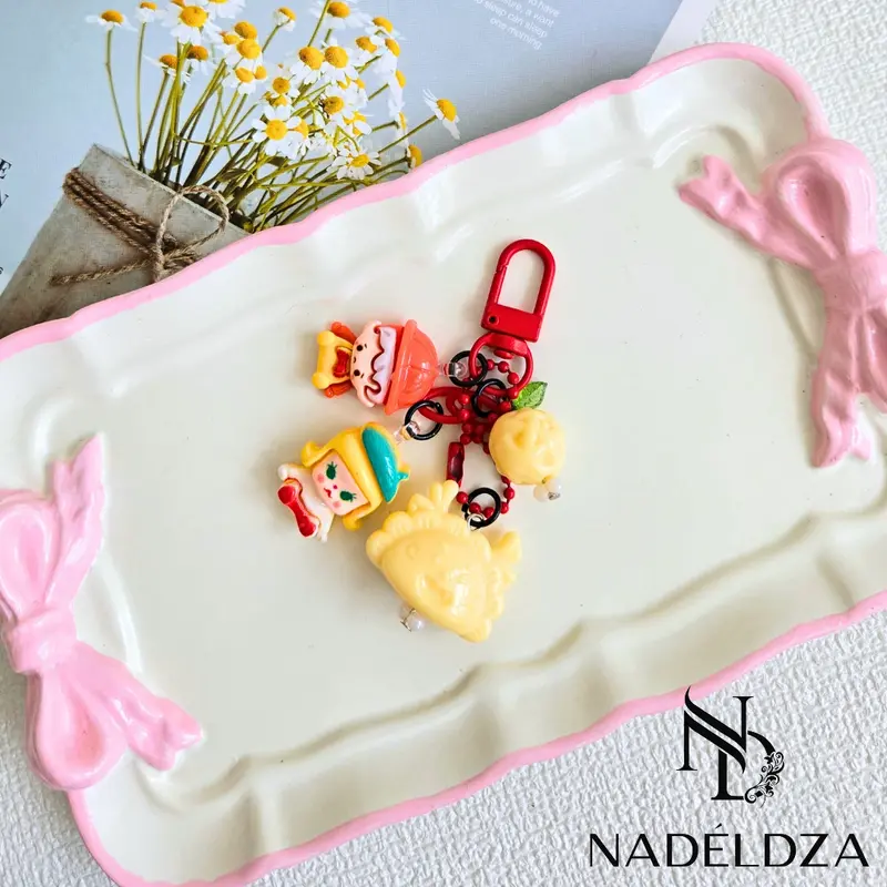 Nadeldza Mini Strap Chain Bag Charm Kepiting Lucu/ Gantungan Tas Hp Karakter Skullpanda Lucu 3