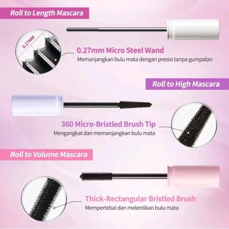 BNB Barenbliss Mascara Korean Roll to volume mascara/Hight To Volume mascara /Roll length  Maskara 3