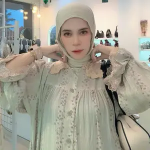 hannah des brukat lengan balon original by galery hafizah premium quality