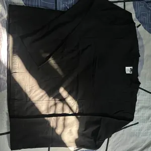 Wush Club Baju Kaos Boxy Longsleeve Pria Wanita Oversize Lengan Panjang polos Hitam