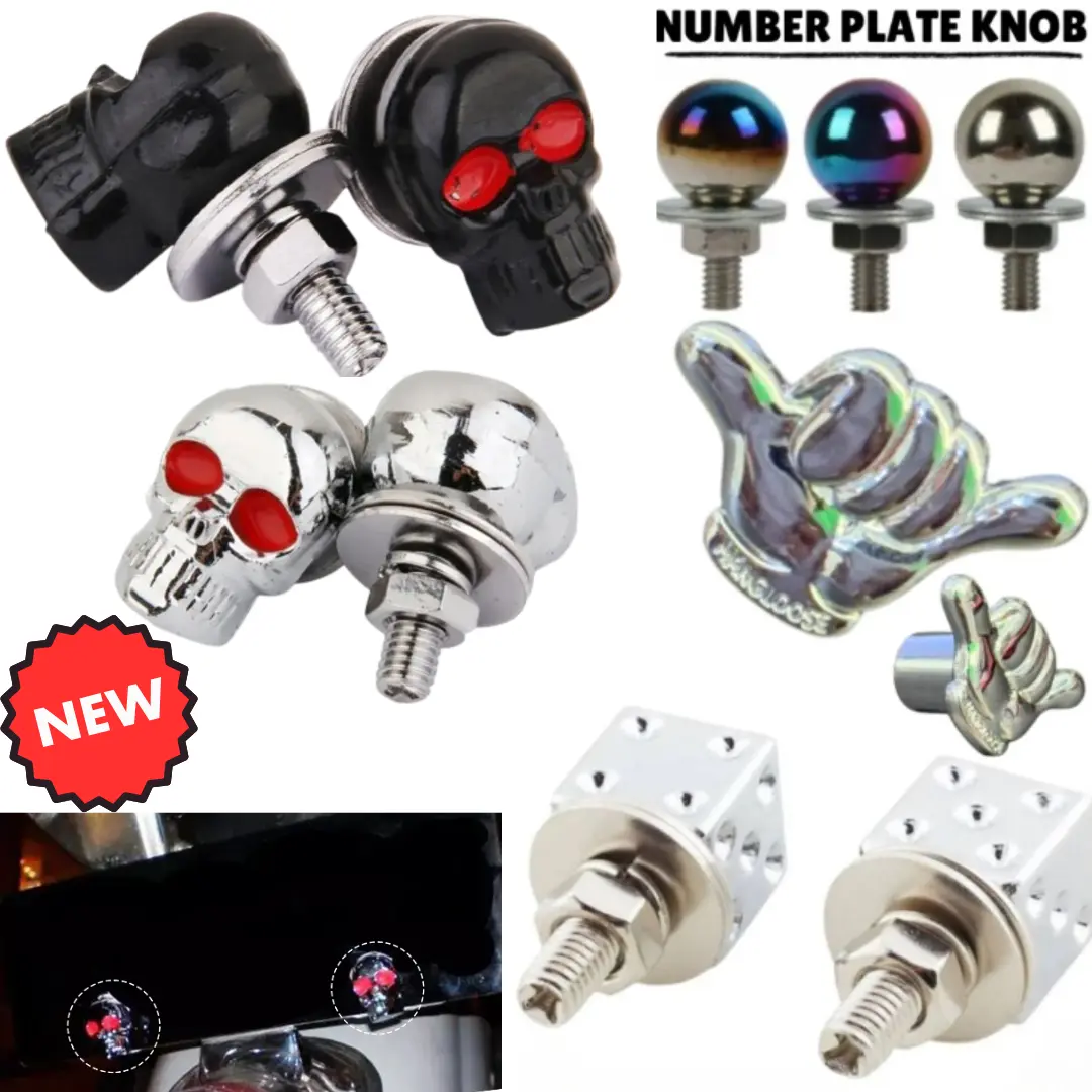 2021 Design Titanium Skru Number Plate Screw Ball knob Alloy Nut JDM frame plate PT P2 TYT NSSN