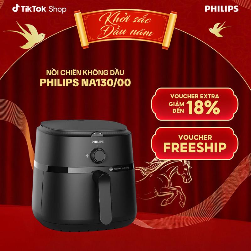   DEAL SỐC  Nồi Chiên Không Dầu Philips NA130 00 6.2 lít | Công suất 1700W | 12 chế độ nấu  | Sử dụng nút Vặn | Hàng chính hãng bảo hành 12 tháng 