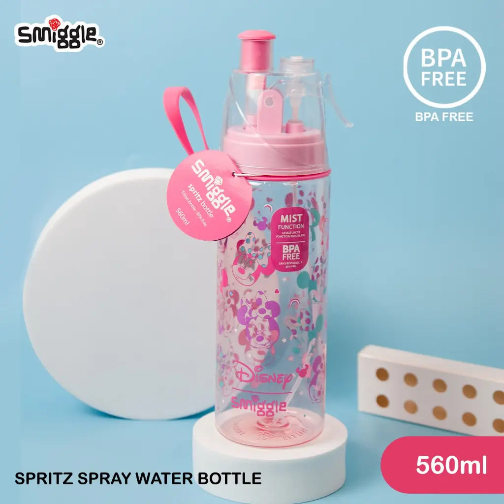 SMIGGLE X DISNEY MICKEY MINNIE DRINK UP /SPRAY BOTTLE/ LUNCHBOX/SPOON SET