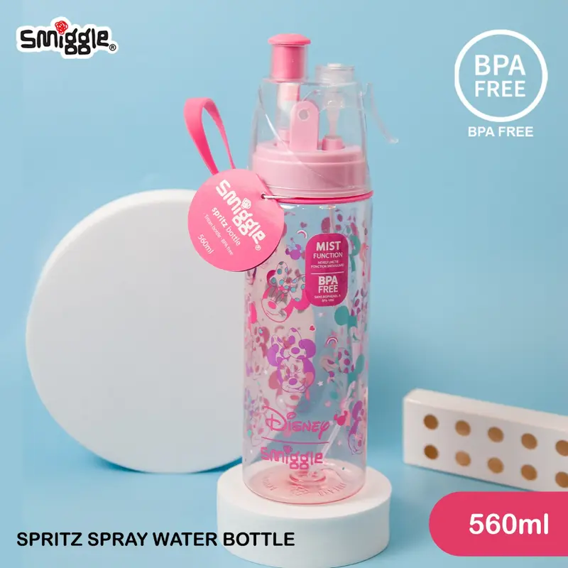 SMIGGLE X DISNEY MICKEY MINNIE DRINK UP /SPRAY BOTTLE/ LUNCHBOX/SPOON SET 0