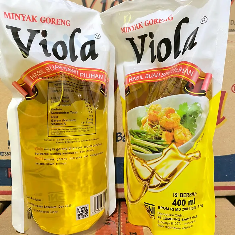 Minyak goreng viola pouch 400 ml 1 dus isi 24 0