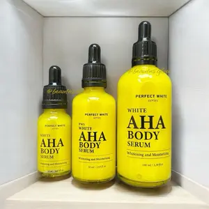 PERFECT WHITE AHA BODY SERUM WHITENING & MOISTURIZING AHA BODY SERUM BY PERFECT WHITE Mencerahkan Memutihkan Tubuh Memudarkan Acid Niacinamide Hyaluronic Vitamin