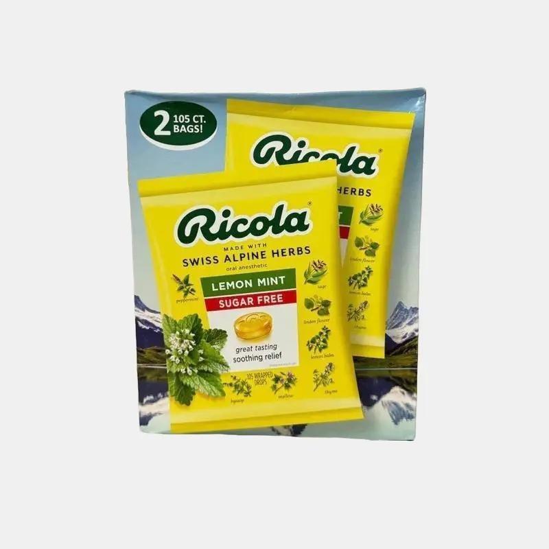 Kẹo Ngậm Ho Ricola 3 loại ( Hủ 250gr / Túi 105 viên / Hộp 100gr 40 viên)
