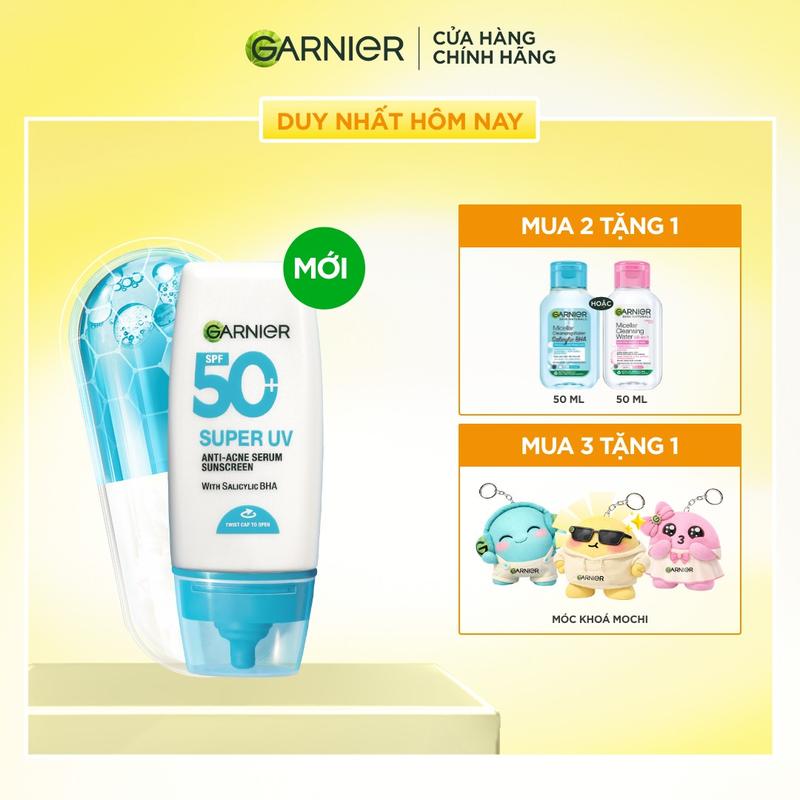 [MỚI] Kem Chống Nắng Garnier Phổ Rộng 12H Kiềm Dầu & Hỗ Trợ Giảm Mụn Spf 50+PA++++ 30ML