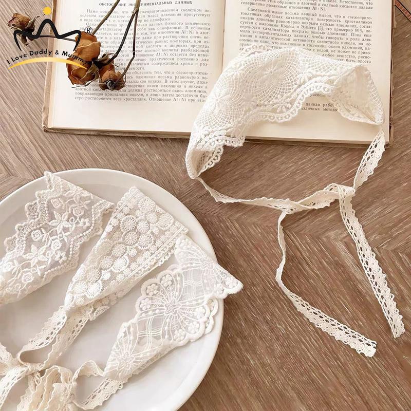 Băng Đô Cho Em Bé Thêu Ren, Lưới Thoáng Khí Mùa Hè, Dây Buộc Tóc Trẻ Em, Phong Cách Công Chúa, Thiết Kế Hoa Buộc Dây Phụ Kiện Tóc 1