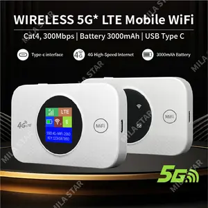 MIFI MODEM WIFI 4/5G UNLOCK OPERATOR 300 Mbps 4G 5G Portable Mobile WiFi USB Mobile WiFi Modem Kecepatan Tinggi untuk PC Laptop Ponsel