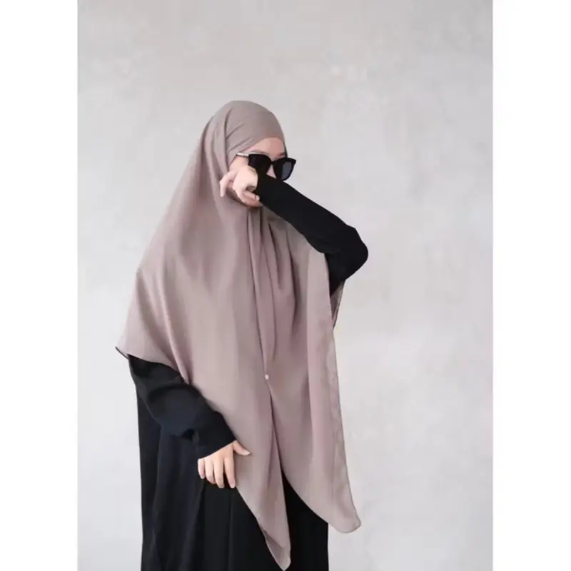 French Square syar’i 150x150 ceruty Premium /French Khimar Bandana/ Segi empat tali bandana jumbo/ Segi empat malay jumbo