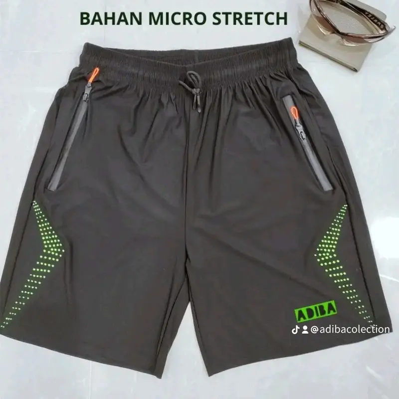 Celana Pendek Olahraga Running Unisex bahan Micro Stretch Sport santai parasut 1