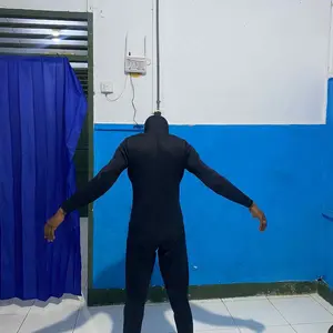 Pakaian Selam Hitam Polos 3MM Neoprene Wetsuit Untuk Menyelam Scuba Diving Suit Two-Piece With Hood Diving Set Untuk Free Diving Suit, Spearfishing Suit , Surfing Snorkeling Set For Surf Diving Snorkeling