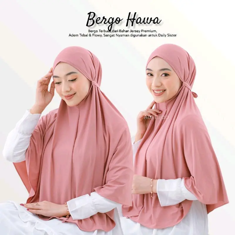 Jilbab instan jersey Bergo Maryam Jersey Premium