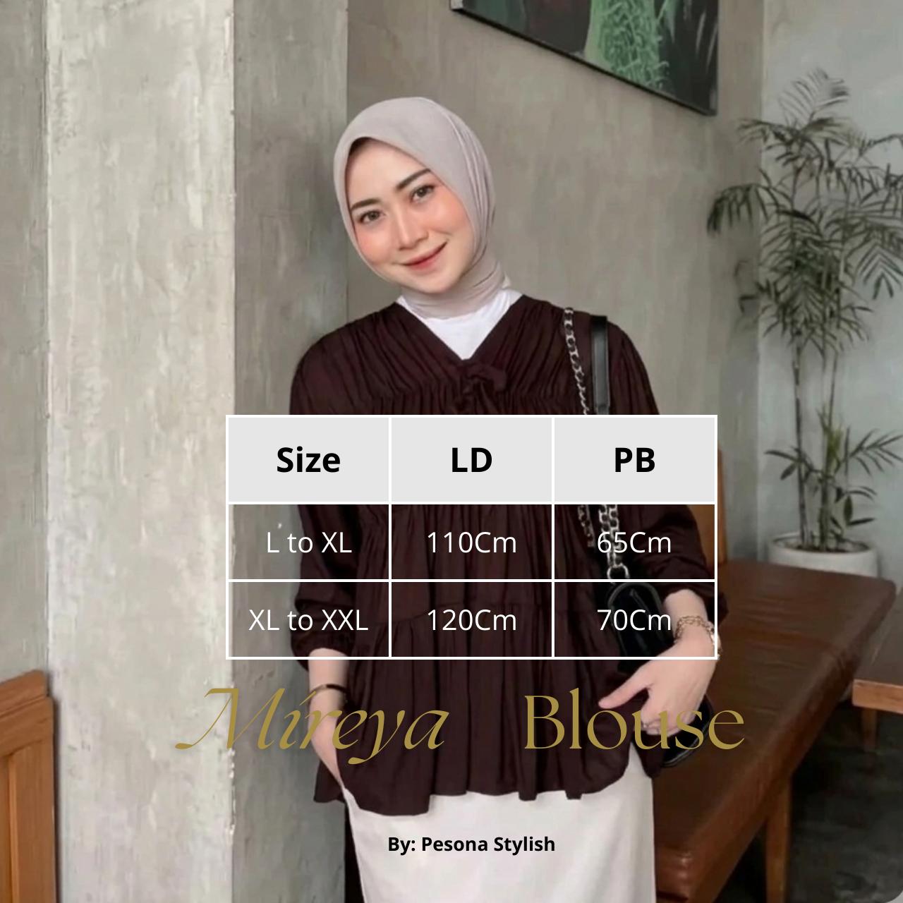 Mireya Blouse Kerut Rayon Atasan Wanita Polos Wanita Lengan Panjang Terbaru Rayon Twill Mireya Blouse Kerut Rayon Atasan Wanita Polos Wanita Lengan Panjang Terbaru Rayon Twill