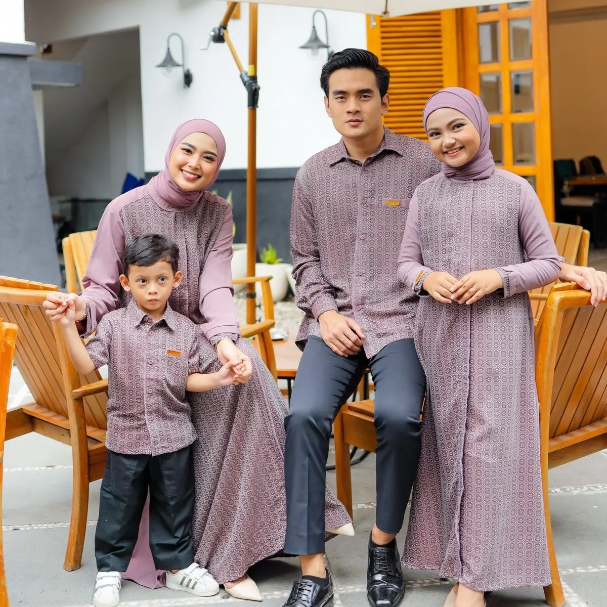 Gamis Rinjani Sarimbit Series Special Raya 2025 Muslim Pasangan Keluarga - Dress, Wanita, Baju, Kondangan, Sarimbit, Panjang - L - Koko, Lebaran