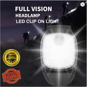 LED Running Lights Clip-on Lights for Runners, USB Rechargeable Night Running Chest Light Hands Free Flashlight for Runners Dog Walking Hiking Biking Joggers - White Light