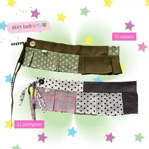 Skirtbelt plimplam - Sabuk Rok dengan Desain Polkadot dan Plaid - Aksesori Fashion untuk Penampilan Lebih Menarik