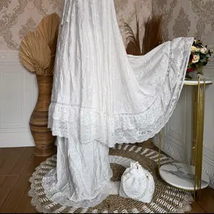 Mytesa - Mukena Dewasa 2in1 Katun Polo Linen Renda Terbaru