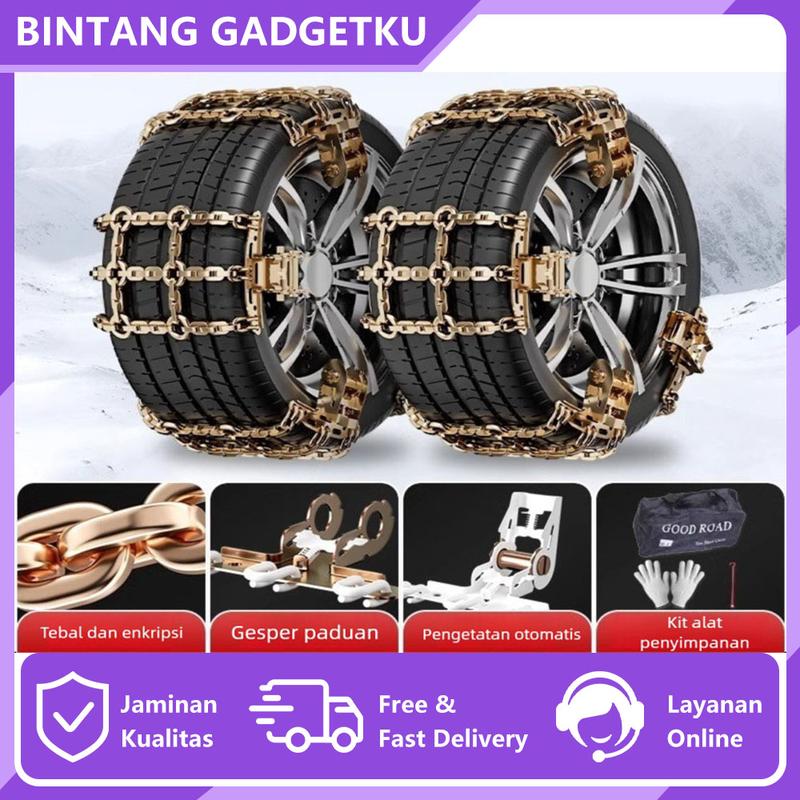 【COD】 Rantai ban mobil full galvanis cocok untuk jalan licin bajak ...