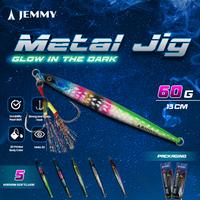 Gambar JEMMY Umpan Metal Jig 60g/13cm Glow in The Dark GID Lure Casting Mata 3D Hook Super Kuat Premium MJ103 - A dari JEMMY Indonesia Kota Administrasi Jakarta Barat 1 Tokopedia