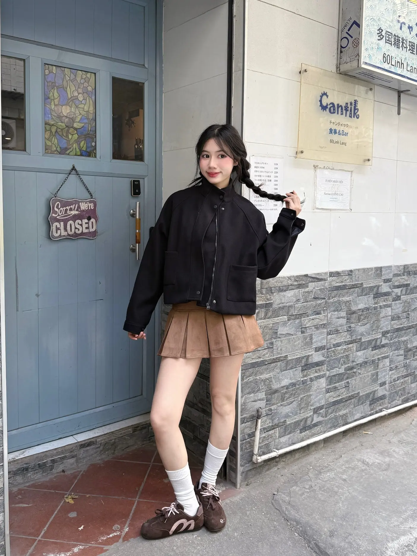 Áo khoác dạ ép 2 lớp cổ dựng form dáng rộng - 29feb.closet - A578 | BigBuy360 - bigbuy360.vn