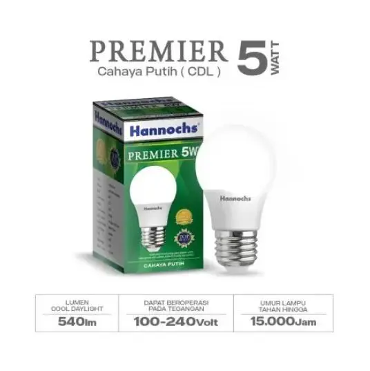 Lampu LED Hannochs Premier 5w 5 watt Bergaransi