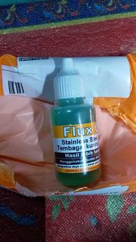 Product Review of FLUX SOLDER QU 30ML STAINLESS STEEL,BATRE,KUNINGAN,TEMBAGA,BESI, PEREKAT TIMAH from n**o 0