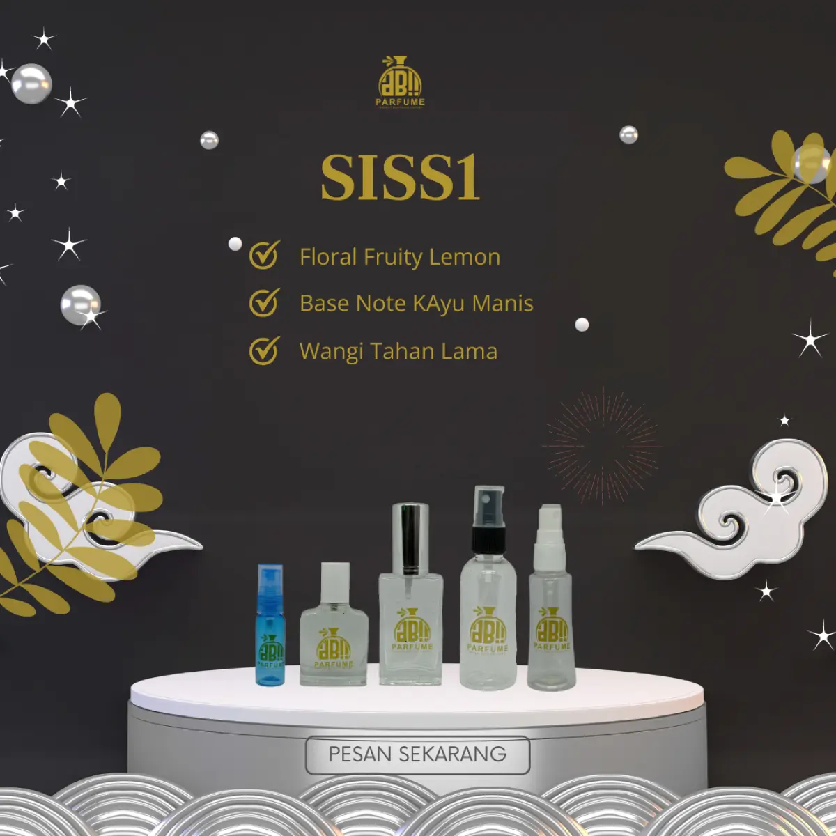 Bibit parfum refill Siss1 pria dan wanita botol 20ml 30ml 40ml 50ml 60ml Perfume Wangi