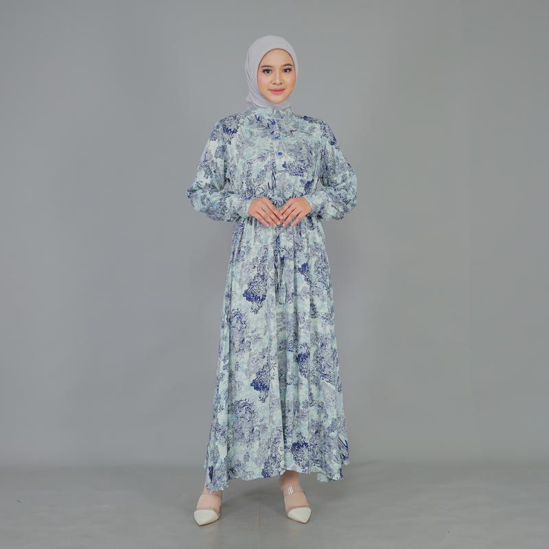 Carela Dress Gamis Rayon Pakaian Wanita Terbaru Kain Katun Mewah Nyaman 7