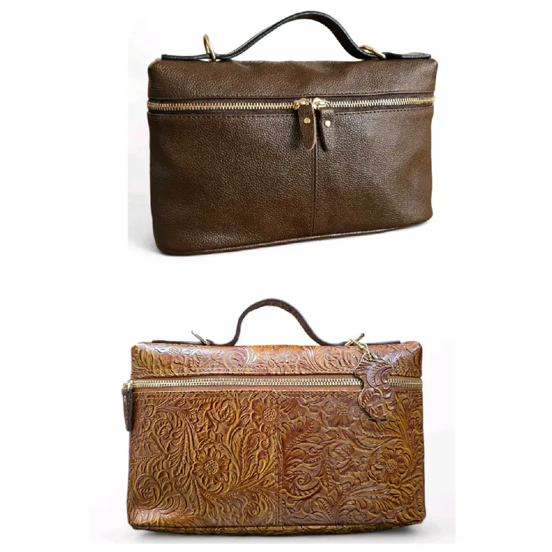 Tas Kulit Asli Selempang Wanita Model Lora Size L - Cewek 0