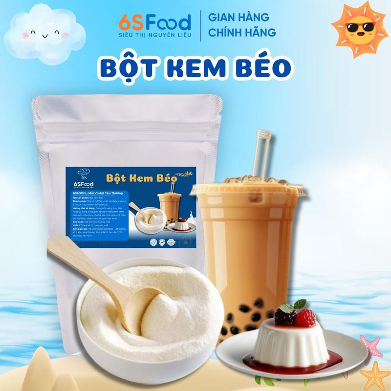 Bột Kem Béo 500gr/1kg không đường, làm kẹo Nougat, pha trà sữa, nấu kem chè,... set  nguyen