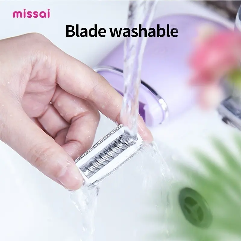 MISSAI Alat Mencukur Mini Listrik Pencukur Bulu Ketiak Wanita / Mini Lady Shaver / Tanpa Rasa Sakit Pencukur Rambut / Alat Pencukur Bulu Kemaluan Epilator BD03 8