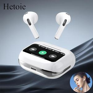 Hetoie 2026新型ゲーミングイヤホン、ANC＋ENCアクティブノイズキャンセリングのワイヤレスヘッドフォン、タッチスクリーン・LEDディスプレイ搭載充電ケース、長時間バッテリー駆動、低遅延のインイヤータイプでゲーム・スポーツ・通話に最適、メンズ・レディース向けのギフト向け