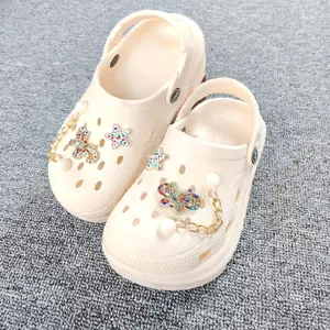 SANDAL BAIM ANAK PEREMPUAN LUCU SANDAL GEMOY JIBITZ RANTAI  RINGAN ANTI SLIP Fashion Kaki