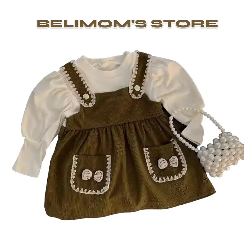 BELIMOM’s - GAUN DRES PREMIUM KATUN CORDURAY BKK OVER OLL USIA 3 BULAN - 4 TAHUN COD / BAJU ANAK PEREMPUAN Lengan panjang 1