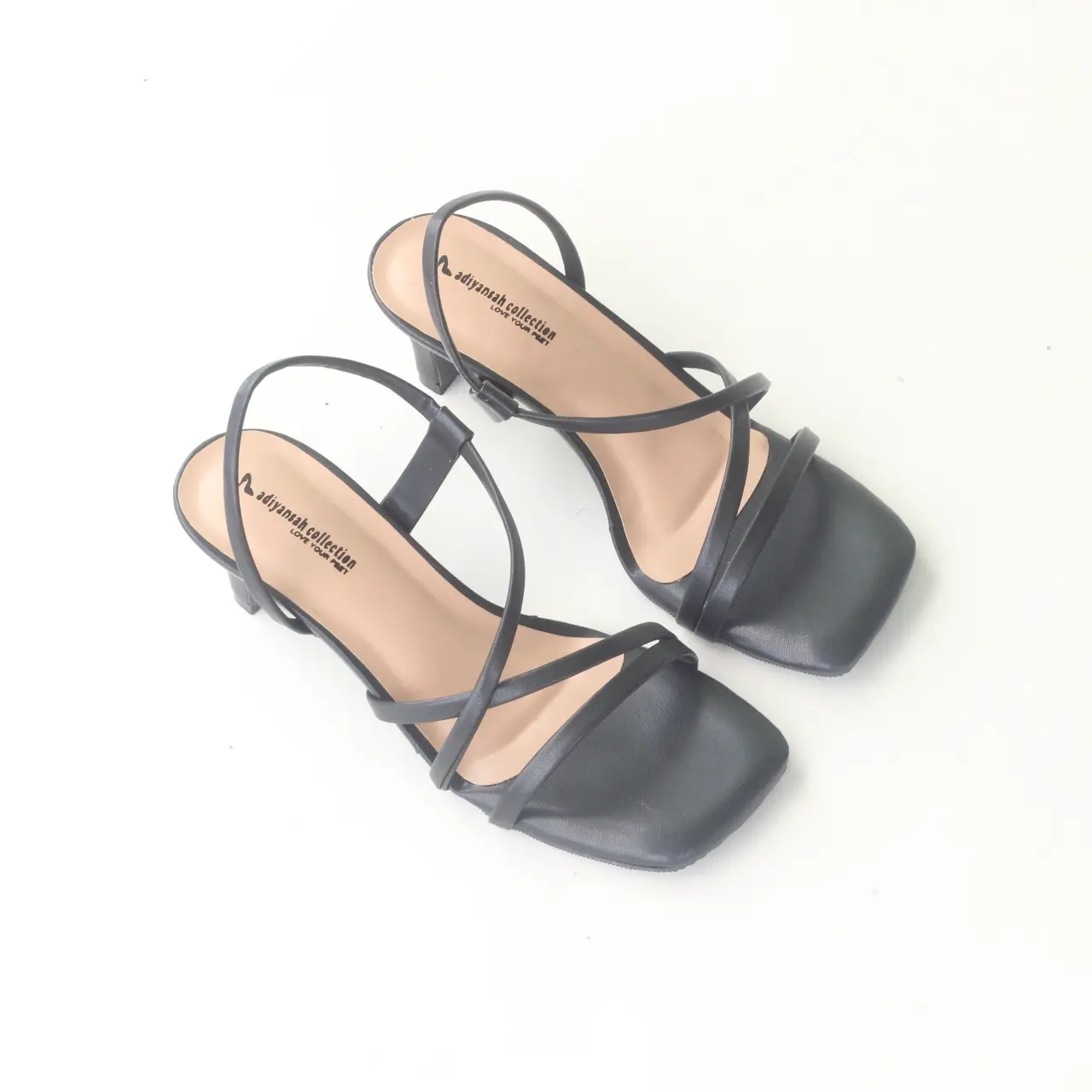 Sandal Hak Tinggi Wanita HR Tali Silang 5cm - Shoes, High