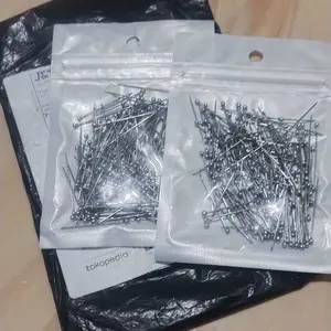 JARUM PENTUL HIJAB MINI KEKINIAN ANTI KARAT WARNA SILVER isi 50-150 pcs (TANPA WADAH)
