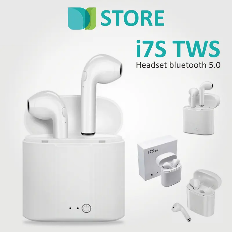 Headset Bluetooth i7S TWS For Android dan ios 0