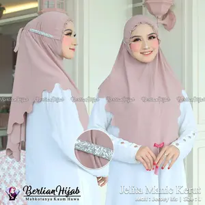 Hijab Jelita Kerut Variasi Manik Elegan Terlaris
