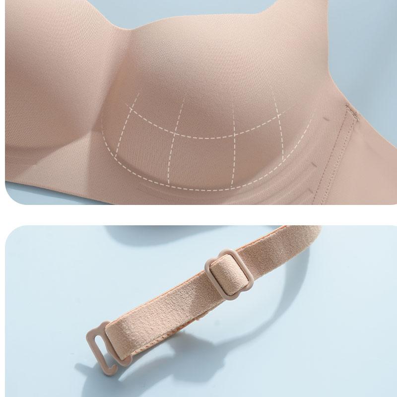 GEMER Bra Cup B Push-Up Tanpa Kawat Tanpa Jahitan dan Tak Terlihat Pakaian Dalam Wanita Cup Lebar untuk Kenyamanan Maksimal