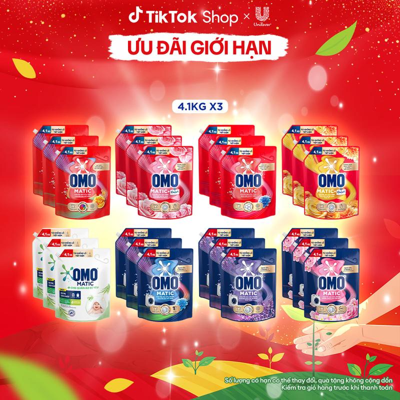 Combo 3 Nước Giặt OMO Matic túi 4.1KG 1