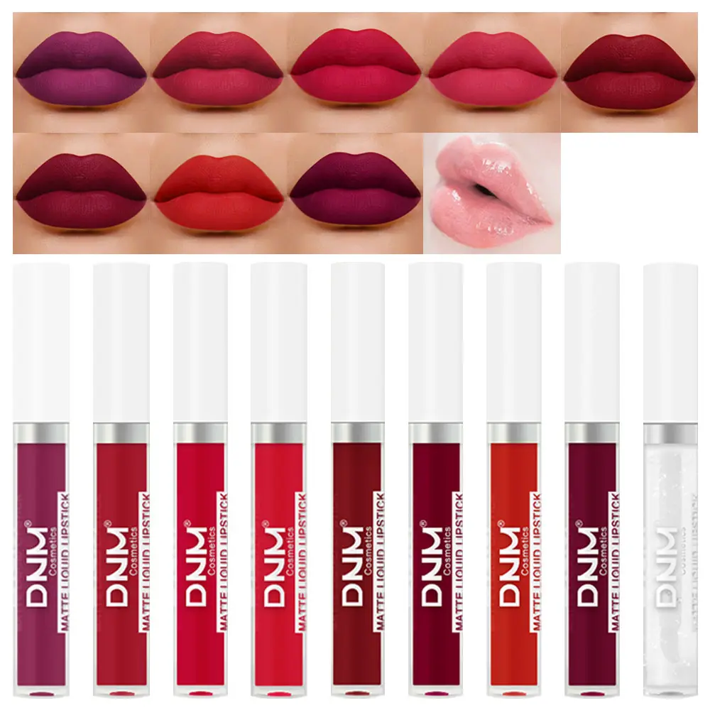 Lip gloss transparent lip oil matte non stick cup waterproof and long-lasting lipstick