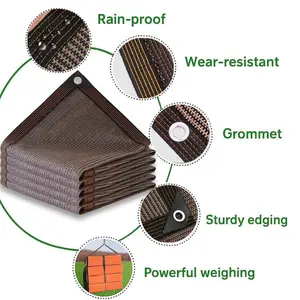 JARING  PARANET 90-95% COKLAT PELINDUNG SINAR MATAHARI AUTO UV Tanaman Camping Hujan Outdoor