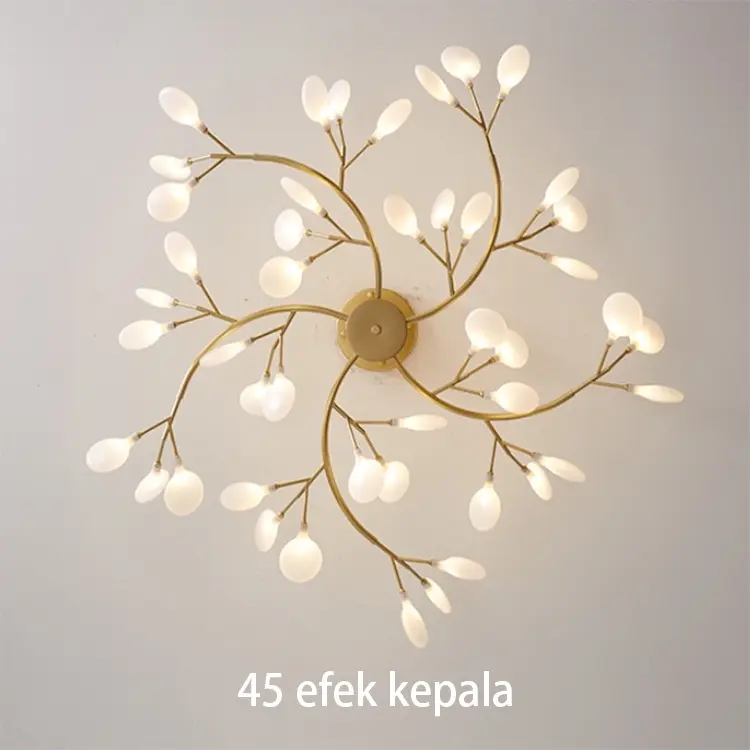 【Siap Stok COD】Lampu Hias Gantung Desain Kunangkunang Gaya Modern 18/30 kepala Antik Untuk Ruang Tamu Kamar Ruang Tamu Sederhana 5