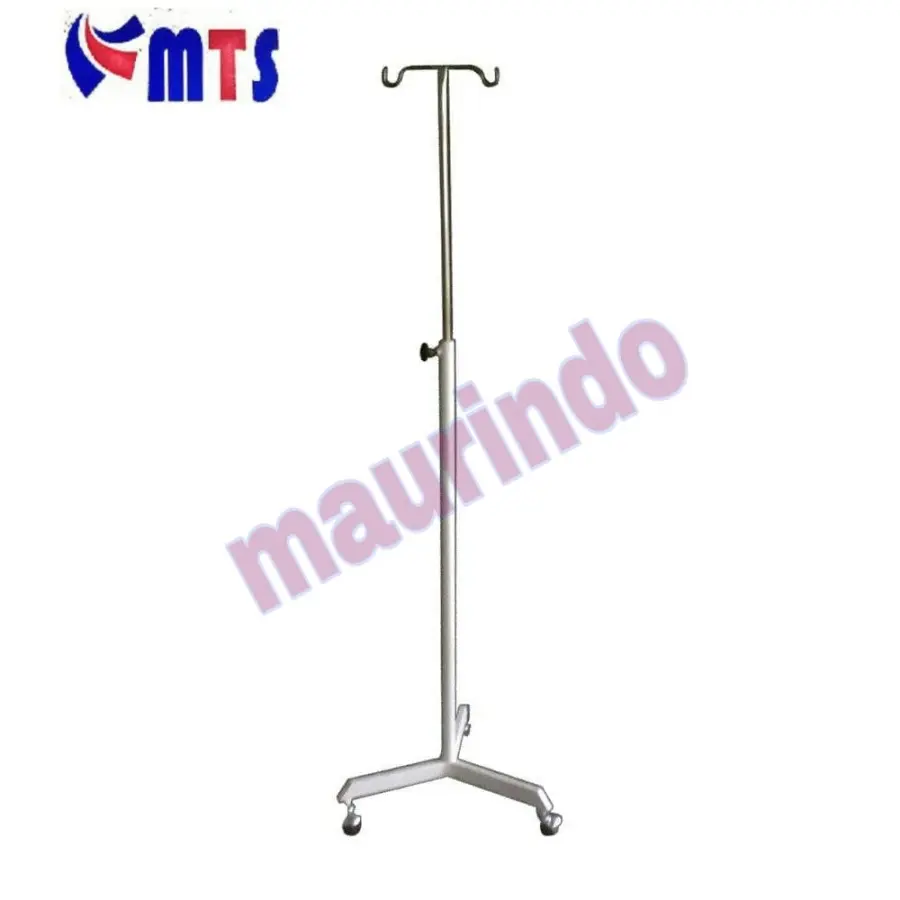 Tiang Infus 3 Roda Standar Stainless Steel