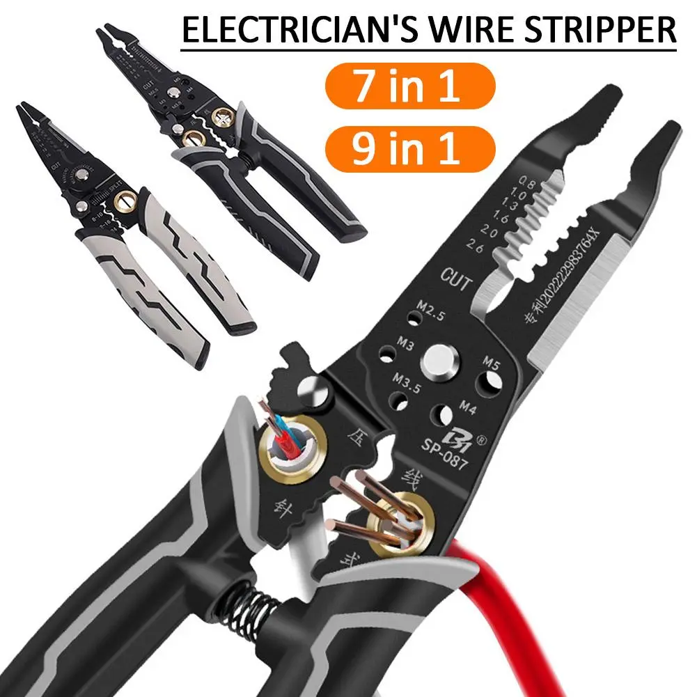 1pc Electrician's Wire Stripper Durable Metal Wire Multifunction Stripper Cutting Cable Pliers Z0U6